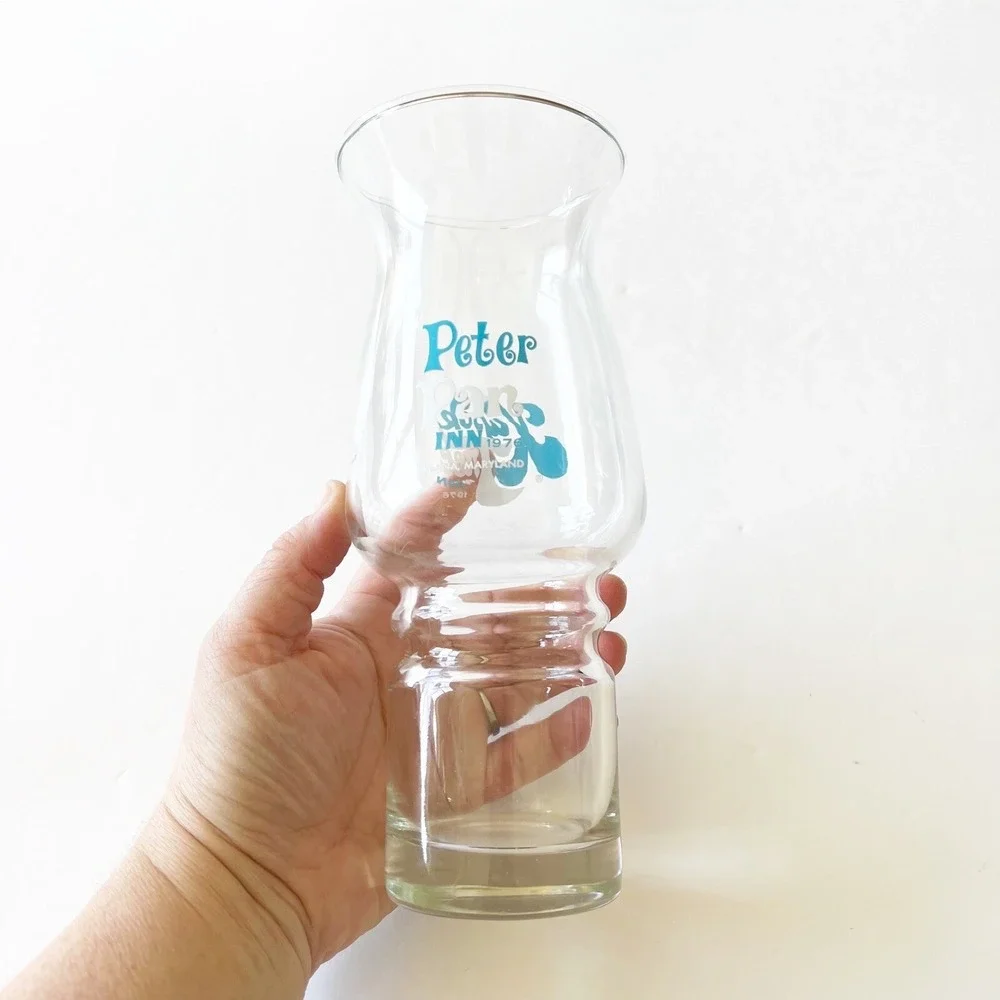 Kapok Tree Inn Peter Pan 1976 Tiki Bar Hurricane Glasses Set Of 2 Vintage Glass